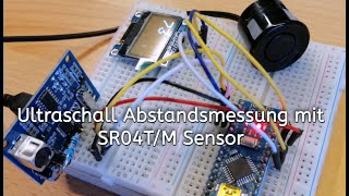 Distanzmessung mit LuftUltraschall mit Sensor JSNSR04TM und Arduino Nano [upl. by Acul]