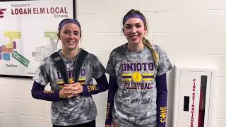 Unioto’s Ella Cutright and Alli Park discuss win over Logan Elm [upl. by Cassie]