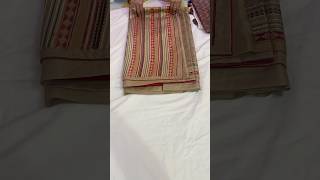 Khadi Tussar saree with embroidery work saree khadisilk tussarsilk tussarsaree [upl. by Delaine]