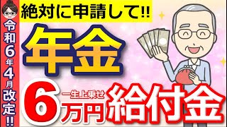 【知らないと大損】65歳から140万円年金に上乗せ！年金生活者支援給付金とは？給付額・支給要件・申請方法について解説！ [upl. by Ddene118]