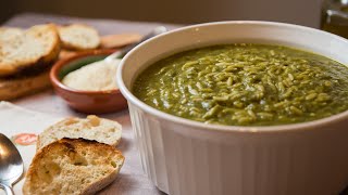 Italian Green Soup Minestra Verde with Pastina Recipe [upl. by Ziegler]