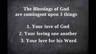 The Blessings of God are contingent upon 3 things [upl. by Reger]