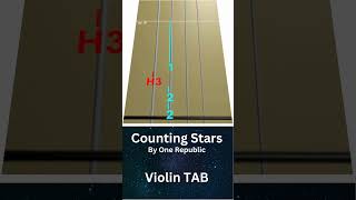 Counting Stars  Violin TAB music violin onerepublic tutorial [upl. by Joelle987]