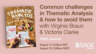 Common challenges in Thematic Analysis and how to avoid them with Virginia Braun amp Victoria Clarke [upl. by Kohsa173]