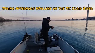 Afternoon Walleye Jigging on the St Clair River [upl. by Bust829]