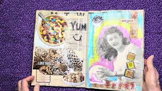 Altered Large 775x1150” Calendar Junk Journal flip thru [upl. by Ddal634]