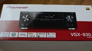 Pioneer VSX930K Unboxing  Overview [upl. by Aisatsana57]