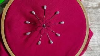 Pin Embroidery Handwork ☀☺⚡🌟🥰🌺🌸🌸 Easy Diy Pin Embroidery For Beginner [upl. by Arramahs]