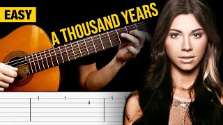 A THOUSAND YEARS Guitar Tutorial  EASY TABS  Christina Perri [upl. by Nan]