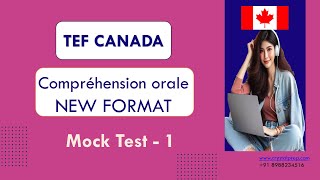 TEFTEFAQ Canada  Listening Test  Compréhension orale  NEW FORMAT 2024  Mock Test 1 [upl. by Ardeed]