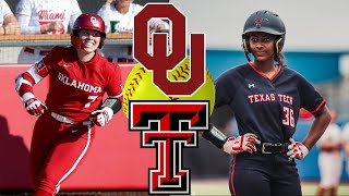 NCAA Softball Highlights 1 Oklahoma vs Texas Tech March 15 2024 [upl. by Les]