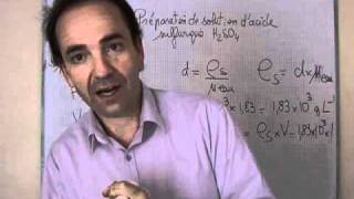 cours 1S  chimie  ch1 masse dacide sulfurique dans une solution [upl. by Nojel]