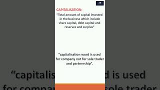 capitalisation and capital kya hota hai shorts trending viral class12economics cuet2023 [upl. by Edwyna]