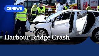 Two people dead in multivehicle crash on Sydney Harbour Bridge  ABC News [upl. by Ecirahs]