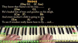 Chestnuts Roasting On An Open Fire  Piano Cover Lesson in G  ChordsLyrics [upl. by Ellwood37]