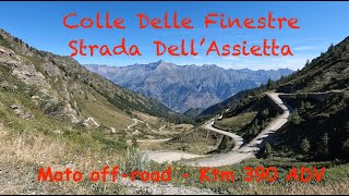 Colle delle Finestre Strada dellAssietta  Moto offroad  KTM390 [upl. by Sukramal641]