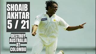 Unleashing Fury  Shoaib Akhtars Epic Destruction of Australia  Best Swing Bowling  Pak vs Aus [upl. by Nonnag]