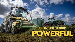 Unleashing Power Krone BIG X 980 forage harvester in action [upl. by Vig]