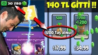 140 TL GİTTİ  TAŞ SATIN ALMA CEZALI KART ÇIKARMA CHALLANGE   Clash Royale [upl. by Columbus686]