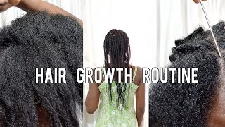 HAIR GROWTH ROUTINE  PROTECTIVE STYLE FOR HAIR GROWTH  USE THIS TO RETAIN LENGTH [upl. by Treborsemaj]