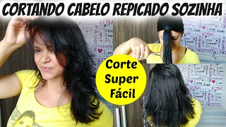 CORTE REPICADO  Fui cortar o cabelo e olha no que deu Cortando o cabelo sozinha decorandodrikka [upl. by Enitsyrhc333]