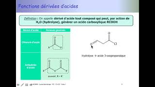 Acides carboxyliques et dérivés Capsule 1 [upl. by Yebloc]