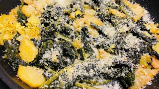 Patate e cavolo nero in padella Contorno veloce economico e sano ￼ [upl. by Belen]