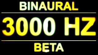 PURE 3000HZ BINAURAL BEATS  8D AUDIO  BETA WAVES [upl. by Aihtennek828]