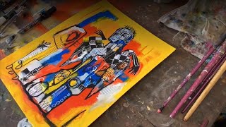 Timelapse painted sketch Neo Expressionism [upl. by Agon]