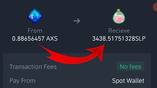 HOW TO CONVERT AXS TO SLP ON BINANCE Tagalog tutorial l Axie Infinity [upl. by Styles]