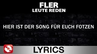 FLER  LEUTE REDEN  AGGROTV LYRICS KARAOKE OFFICIAL VERSION [upl. by Adham]