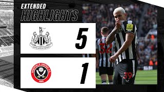 Newcastle United 5 Sheffield United 1  EXTENDED Premier League [upl. by Iram]