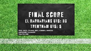 Highlights  Friendly EL Barbarians U15 v Trentham U15 [upl. by Daukas]