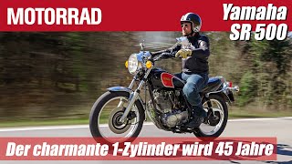 Yamaha SR 500  Der charmante 1Zylinder wird 45 Jahre [upl. by Ardnua]