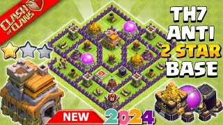 New Town hall 7Th7 Base  Town hall 7TH7 FarmingTrophyPushing  New Coc TH7 Base Link 2024 [upl. by Analad]