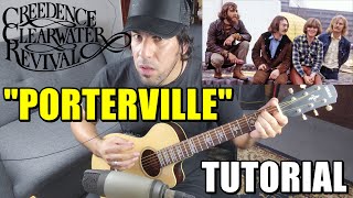 Veamos quotPortervillequot de Creedence Clearwater Revival como tocar en Guitarra Tutorial Completo [upl. by Giselbert]