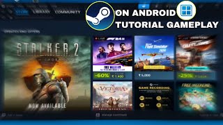 How To Run Steam On Android Devices Tutorial And Gameplay Tested  New Easy Method Winlator Emulator [upl. by Aimaj414]