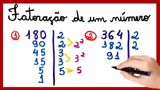 FATORAÇÃO DE UM NÚMERO Vou te ensinar de forma simples a fatorar um número [upl. by Atiz789]