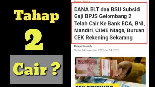 BLT BPJS Ketenagakerjaan tahap 2 cair cek Rekening [upl. by Hugo]