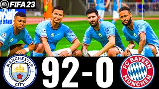 FIFA 23  MESSI RONALDO MBAPPE NEYMAR ALL STARS  MAN CITY 920 FC BAYERN  UCL FINAL [upl. by Nirac]