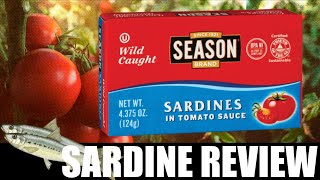 Season Brand Sardines in Tomato Sauce Tinned Fish Review [upl. by Noraed]