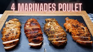 4 MARINADES EXPRESS POUR VOTRE POULET  FACILE ET RAPIDE [upl. by Ahtekal]