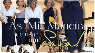 UMA SAIA VÁRIOS LOOKS  MODA E ESTILO 50  Verinha Bernardino [upl. by Anayad]