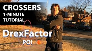 How to do Poi Crossers 1minute tutorial [upl. by Etteuqal666]