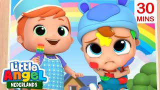 Ik hou van regenboogijs  Little Angel  Moonbug Kids Nederlands  Kindertekenfilms [upl. by Ronel]