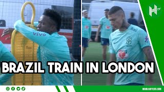 Vini Jr Richarlison amp Brazil stars train at Arsenal’s London Colney 🇧🇷 [upl. by Silvers]