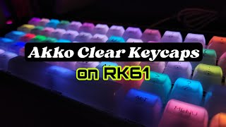 Akko Clear Keycaps set v2 on RK61 mechanical keyboard ✨️ [upl. by Atika]