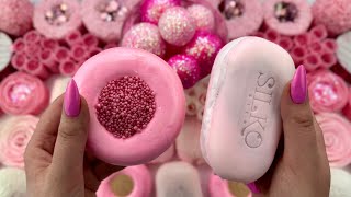 ASMR Video  Peeling off the film  Crushing soap boxes with foam  Cutting soap  Clay cracking [upl. by Ehtnax]