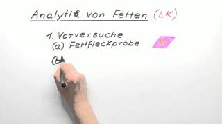 Analytik von Fetten LK  Chemie  Organische Chemie [upl. by Cairns]