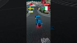 SWEDISH VS ITALIAN CARS jumping test fyp shorts shortsfeed beamngdrive gaming subscribe [upl. by Fanestil]